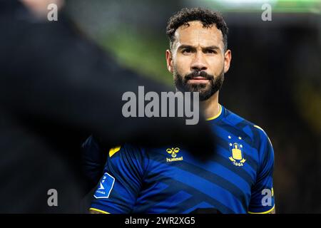 Viborg, Dänemark. März 2024. Sean Klaiber (31) von Broendby IF beim 3F Superliga-Spiel zwischen Viborg FF und Broendby IF in der Energy Viborg Arena in Viborg. (Foto: Gonzales Photo/Alamy Live News Stockfoto