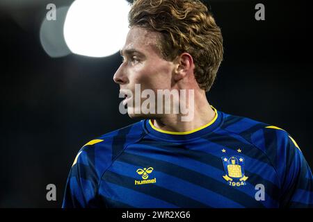 Viborg, Dänemark. März 2024. Sebastian Sebulonsen (2) von Broendby IF während des 3F Superliga-Spiels zwischen Viborg FF und Broendby IF in der Energy Viborg Arena in Viborg. (Foto: Gonzales Photo/Alamy Live News Stockfoto