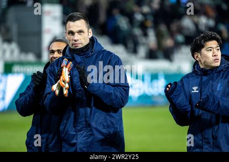 Viborg, Dänemark. März 2024. Thomas Mikkelsen von Broendby IF gesehen nach dem 3F Superliga-Spiel zwischen Viborg FF und Broendby IF in der Energy Viborg Arena in Viborg. (Foto: Gonzales Photo/Alamy Live News Stockfoto