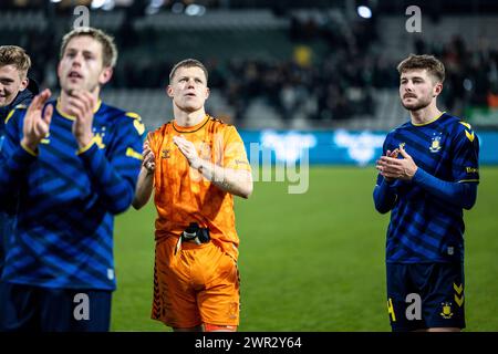 Viborg, Dänemark. März 2024. Torhüter Patrick Pentz von Broendby, WENN er nach dem 3F Superliga-Spiel zwischen Viborg FF und Broendby IF in der Energy Viborg Arena in Viborg gesehen wurde. (Foto: Gonzales Photo/Alamy Live News Stockfoto