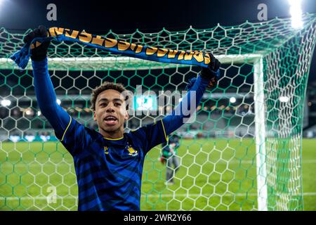 Viborg, Dänemark. März 2024. Noah Nartey von Broendby, WENN er nach dem 3F Superliga-Spiel zwischen Viborg FF und Broendby IF in der Energy Viborg Arena in Viborg gesehen wurde. (Foto: Gonzales Photo/Alamy Live News Stockfoto