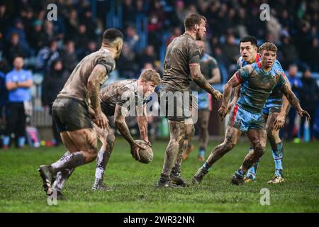 Featherstone, Großbritannien. März 2024. Harry Bowes von den Featherstone Rovers. Rugby League Betfred Challenge Cup, Featherstone Rovers vs Wakefield Trinity im Millennium Stadium, Featherstone, UK Credit: Dean Williams/Alamy Live News Stockfoto