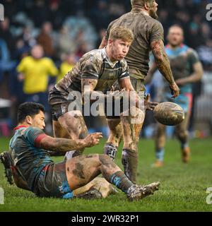 Featherstone, Großbritannien. März 2024. Harry Bowes von den Featherstone Rovers. Rugby League Betfred Challenge Cup, Featherstone Rovers vs Wakefield Trinity im Millennium Stadium, Featherstone, UK Credit: Dean Williams/Alamy Live News Stockfoto