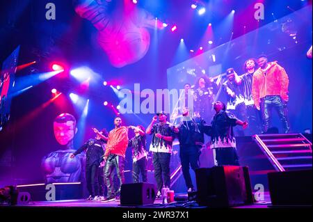 Manchester, Großbritannien. März 2024. Jason Derulo tritt in der AO Arena von Manchester auf seiner „NU King“ World Tour 10. 03. 2024 auf. Quelle: Gary Mather/Alamy Live News Stockfoto
