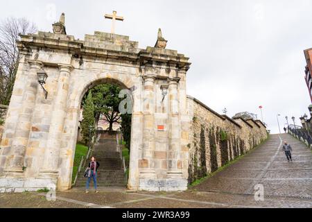 Arc de Triomphe von Mallonako Garaipenaren Arkua.Bilbao-Baskenland-Spain.13-3-2024 Stockfoto