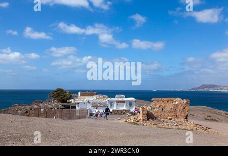 Restaurant am Papagayo Beach in der Nähe von Playa Blanca, Lanzarote, Kanarische Inseln, Spanien Stockfoto