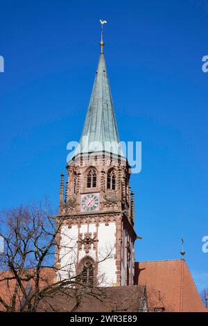 Kirchturm von St. Blasius im Glottertal, Stadtteil Breisgau-Hochschwarzwald, Baden-Wuerttemberg Stockfoto