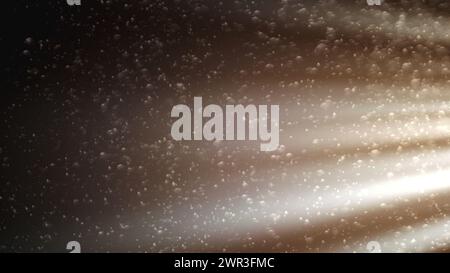 Volumetrische Lichter und Partikel. Computergeneriertes 3D-Rendering Stockfoto