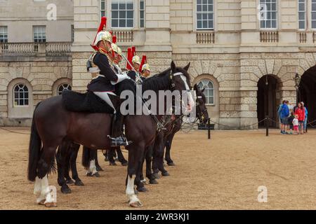 Londons Queens Horse Guard im Training Stockfoto