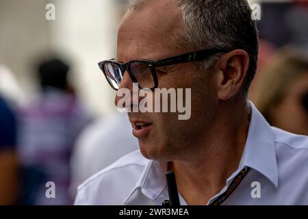 Jeddah, Saudi-Arabien, 10. März 2024, Stefano Domenicali, Präsident und CEO der F1-Gruppe am Renntag, Runde 02 der Formel-1-Meisterschaft 2024. Quelle: Michael Potts/Alamy Live News Stockfoto