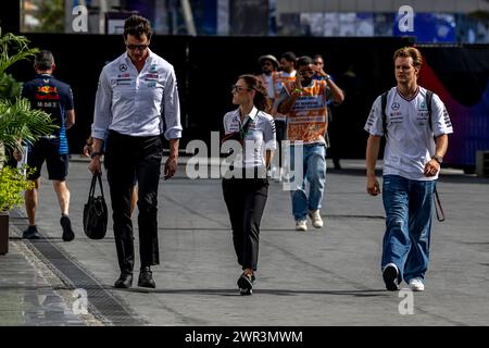 Jeddah, Saudi-Arabien, 10. März 2024, Toto Wolff, das Team-Prinzip des Mercedes F1-Teams am Renntag, Runde 02 der Formel-1-Meisterschaft 2024. Quelle: Michael Potts/Alamy Live News Stockfoto