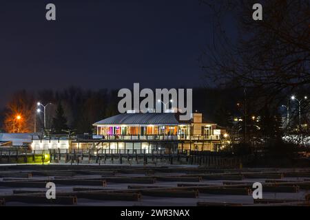 Nepean Sailing Club in der Nacht Stockfoto