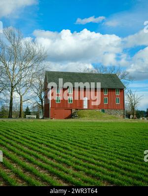 Eine rote Scheune in Gettysburg, Pennsylvania Stockfoto
