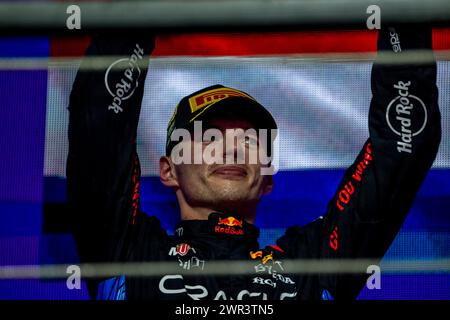 Jeddah, Saudi-Arabien, 10. März 2024, Max Verstappen aus den Niederlanden, tritt für Red Bull Racing an. Renntag, Runde 02 der Formel-1-Meisterschaft 2024. Quelle: Michael Potts/Alamy Live News Stockfoto