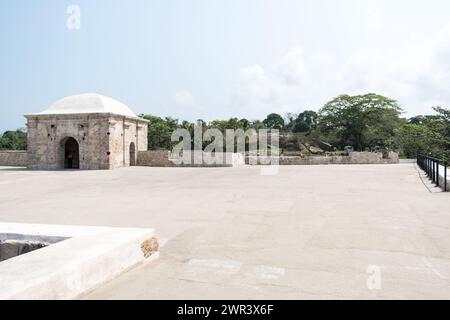 Einrichtungen von Fort San Lorenzo, nach der Restaurierung der Stätte. Stockfoto