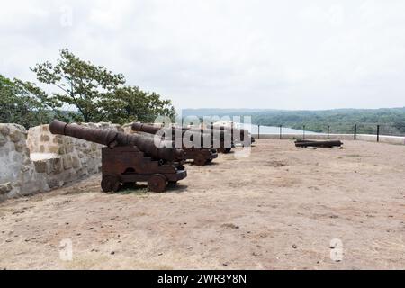 Einrichtungen von Fort San Lorenzo, nach der Restaurierung der Stätte. Stockfoto