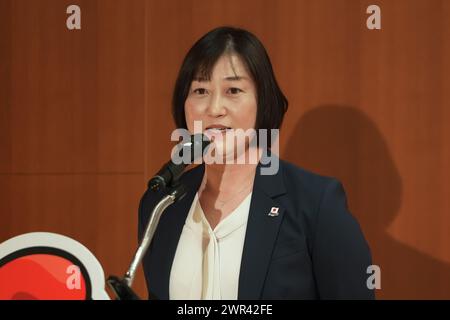 Tokio, Japan. März 2024. Atsuko Nakamura Judo : französisches Frauenteam das Austauschtreffen mit der japanischen Frauenteam in der französischen Botschaft in Tokio. Quelle: AFLO SPORT/Alamy Live News Stockfoto