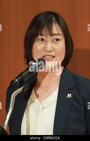 Tokio, Japan. März 2024. Atsuko Nakamura Judo : französisches Frauenteam das Austauschtreffen mit der japanischen Frauenteam in der französischen Botschaft in Tokio. Quelle: AFLO SPORT/Alamy Live News Stockfoto