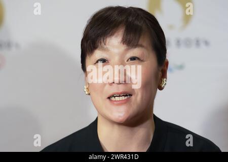Tokio, Japan. März 2024. Ryoko Tani Judo : französisches Frauenteam das Austauschtreffen mit der japanischen Frauenteam in der französischen Botschaft in Tokio. Quelle: AFLO SPORT/Alamy Live News Stockfoto