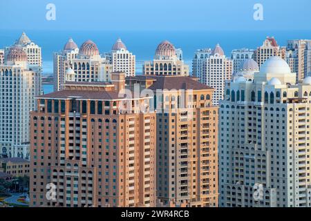 Luftaufnahme von Peral Qatar Porto Arabia Doha Stockfoto