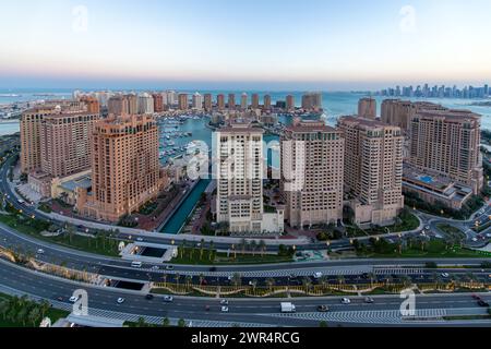 Luftaufnahme von Peral Qatar Porto Arabia Doha Stockfoto