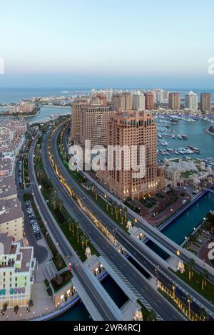 Luftaufnahme von Peral Qatar Porto Arabia Doha Stockfoto