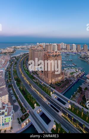 Luftaufnahme von Peral Qatar Porto Arabia Doha Stockfoto