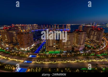 Luftaufnahme von Peral Qatar Porto Arabia Doha Stockfoto