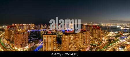 Luftaufnahme von Peral Qatar Porto Arabia Doha Stockfoto