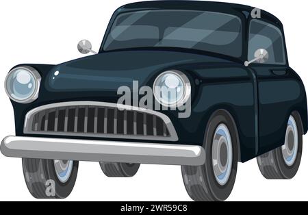 Vektorgrafik eines Autos im Retro-Stil Stock Vektor