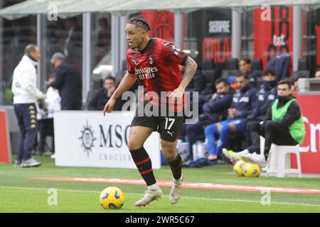 Mailand, Italien. März 2024. Mailand - Italien - 10. März 2024 - Mailand vs Empoli Serie A - Noah Okafor (17 AC Milan) Credit: Kines Milano/Alamy Live News Stockfoto