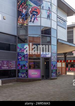 Vertigo VR, ein Vergnügungszentrum mit Virtual-Reality-Erlebnissen, Milton Keynes, Großbritannien Stockfoto