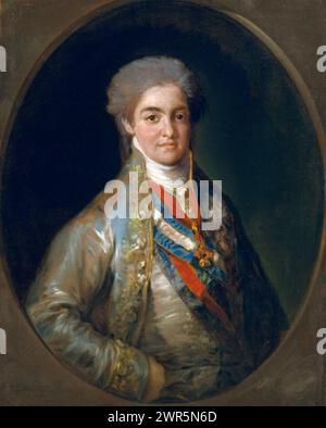 Ferdinand VII., 1784–1833, ein junger Prinz von Asturien 1800, dann König von Spanien ab 1808, Ölgemälde des spanischen Künstlers Goya Stockfoto