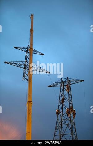 06/16 Ein Pylon wird vom WPD Telford abgenommen. Alle Rechte vorbehalten, F Stop Press Ltd Stockfoto