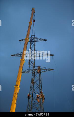 06/16 Ein Pylon wird vom WPD Telford abgenommen. Alle Rechte vorbehalten, F Stop Press Ltd Stockfoto