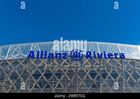 Multifunktionsarena Allianz Rivera in Nizza im Departement Var (Südostfrankreich). Nizza ist Austragungsort der Olympischen Fußballwettbewerbe 2024 Stockfoto