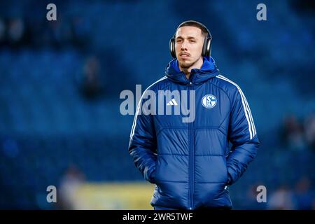 firo: 24.02.2024, Fußball, 2. Liga, Saison 2023.2024, 1. FC Magdeburg - FC Schalke 04 Darko Churlinov (FC Schalke 04) Halbzahl, Stockfoto