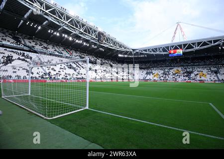 Turin, Italien. März 2024. Innenansicht des Allianz Stadions während des Spiels der Serie A zwischen Juventus FC und Atalanta BC im Allianz Stadion am 10. März 2024 in Turin, Italien. Quelle: Marco Canoniero/Alamy Live News Stockfoto