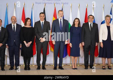 Madrid, Spanien. März 2024. König Felipe VI. Und Königin Letizia während einer Hommage-Messe zum Gedenken an den 20. Jahrestag der Opfer des Angriffs auf 11M in Madrid am Montag, 11. März 2024 Credit: CORDON PRESS/Alamy Live News Stockfoto