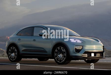 Porsche Macan – Der Meistverkaufte Porsche Goes Electric Stockfoto