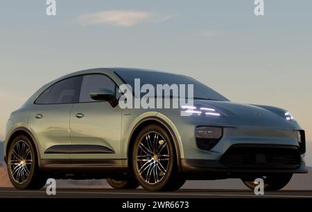 Porsche Macan – Der Meistverkaufte Porsche Goes Electric Stockfoto