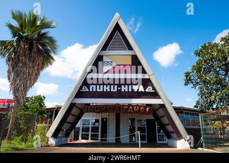 Flughafen Nuku Hiva, Marquesa-Inseln, Französisch-Polynesien Stockfoto