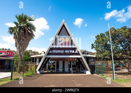 Flughafen Nuku Hiva, Marquesa-Inseln, Französisch-Polynesien Stockfoto