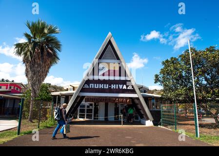 Flughafen Nuku Hiva, Marquesa-Inseln, Französisch-Polynesien Stockfoto