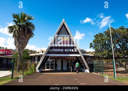 Flughafen Nuku Hiva, Marquesa-Inseln, Französisch-Polynesien Stockfoto