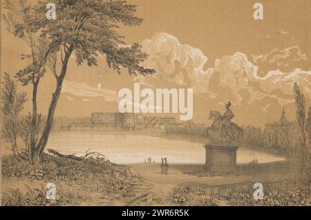Pièce d'eau des Suisses at Versailles, La pièce d'eau des Suisses (Titel zum Objekt), Druckerei: Jean Louis Tirpenne, nach Foto: Anonym, Verlag: Aubert & Cie., Paris, 1839 - in oder vor 1840, Papier, Höhe 210 mm x Breite 260 mm, Druck Stockfoto