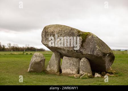 Brownshill Dolmen Portal Tomb, County Carlow, Irland Stockfoto