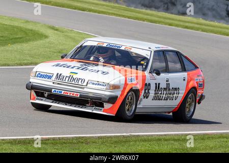 Benoit Treluyer im Rover 3500 SDI 1981 während des Gordon Spice Trophy Rennens beim 80. Mitgliedertreffen in Goodwood, Sussex, Großbritannien. Stockfoto