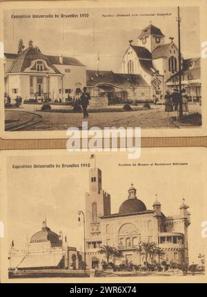 Brussels World Exhibition, anonym, 1910, fotografische Unterstützung, Kollotypie, Höhe 100 mm x Breite 150 mm, Foto Stockfoto