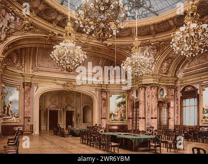 Innenraum des Kasinos Monte Carlo in Monaco, Casino de Monte Carlo, la nouvelle salle de jeu (Titel über Objekt), anonym, Photochrom Zürich, Verlag: Photochrom Zürich, Monaco, Zürich (stad), Verlag: Zürich (stad), 1889 - ca. 1920, Papier, Fotochrom, Höhe 166 mm x Breite 225 mm, fotomechanischer Druck Stockfoto